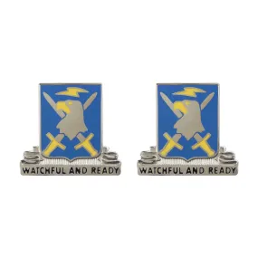 104th Military Intelligence Battalion Unit Crest (Watchful and Ready) - Sold in Pairs