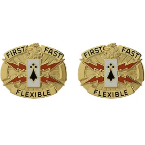 135th Signal Battalion Unit Crest (First Fast Flexible) - Sold in Pairs