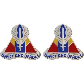 13th Aviation Regiment Unit Crest (Swift and Deadly) - Sold in Pairs