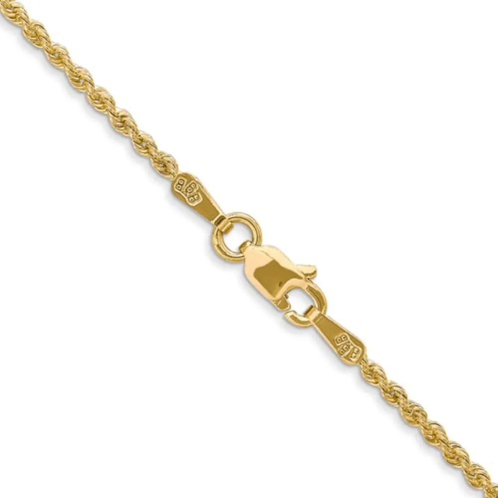 14k Gold 1.5mm Rope Chain