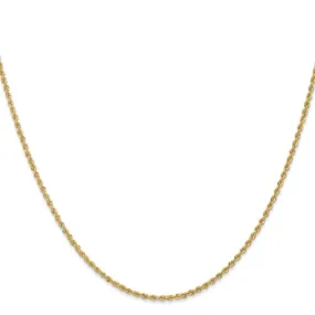 14k Yellow Gold 1.8mm Rope Chain