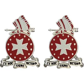 14th Field Artillery Regiment Unit Crest (Ex Hoc Signo Victoria) - Sold in Pairs