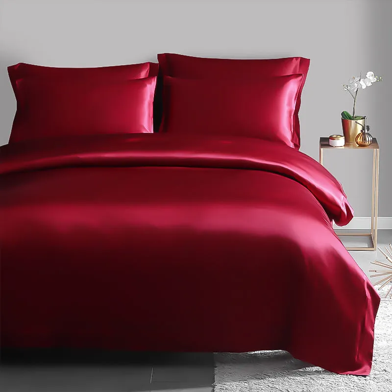 19 Momme 3PCS Duvet Cover Set Seamless Luxury Silk Bedding Sets