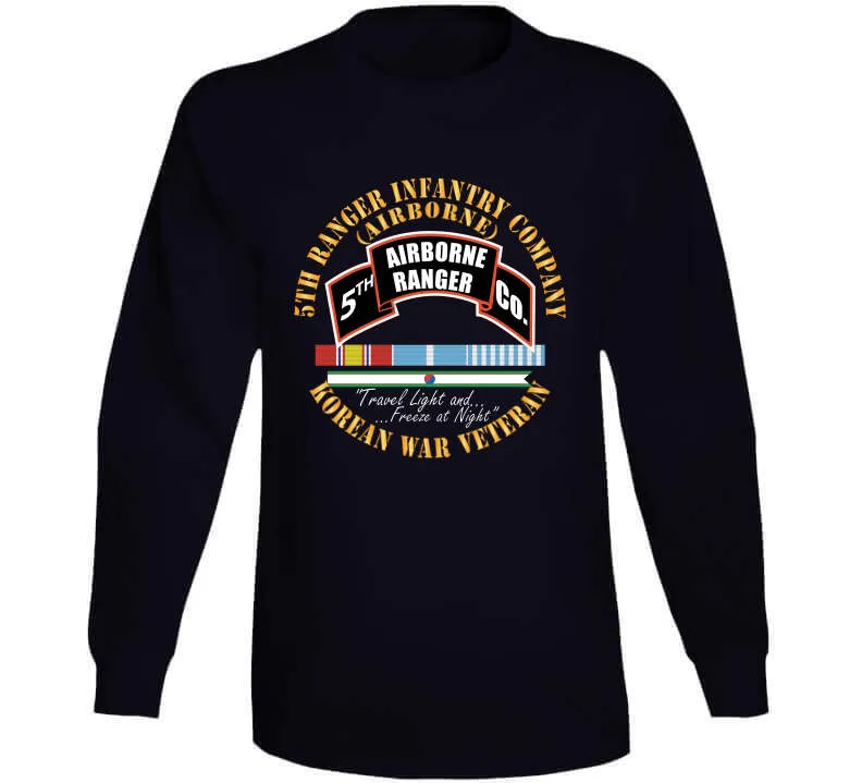 5th Ranger Infantry Company - Airborne - Korea W Svc Ribbons X 300 Classic T Shirt, Crewneck Sweatshirt, Hoodie, Long Sleeve