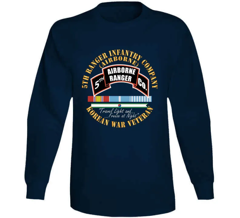 5th Ranger Infantry Company - Airborne - Korea W Svc Ribbons X 300 Classic T Shirt, Crewneck Sweatshirt, Hoodie, Long Sleeve