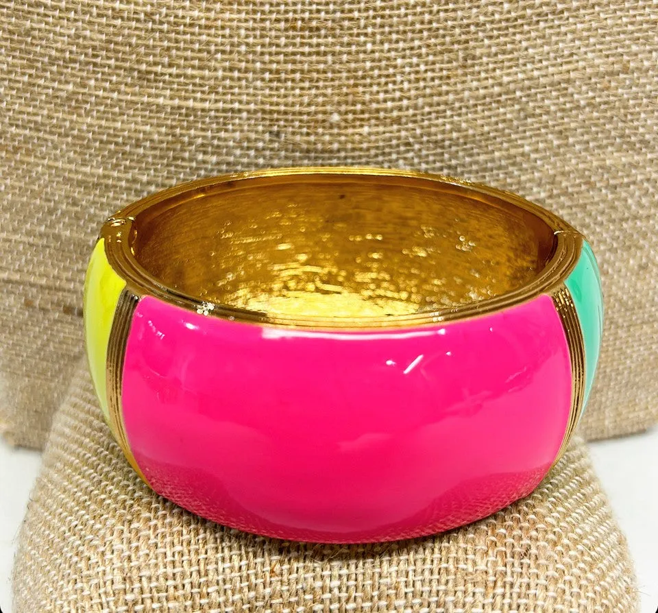 90’s Signed J. Crew large thick bangle statement bracelet.