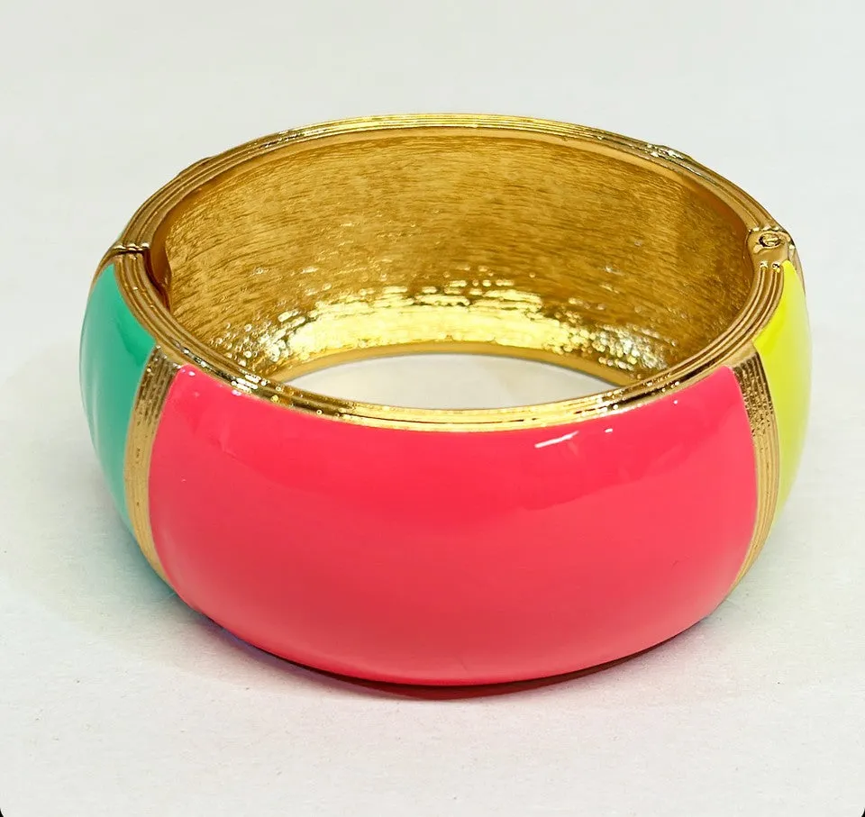 90’s Signed J. Crew large thick bangle statement bracelet.