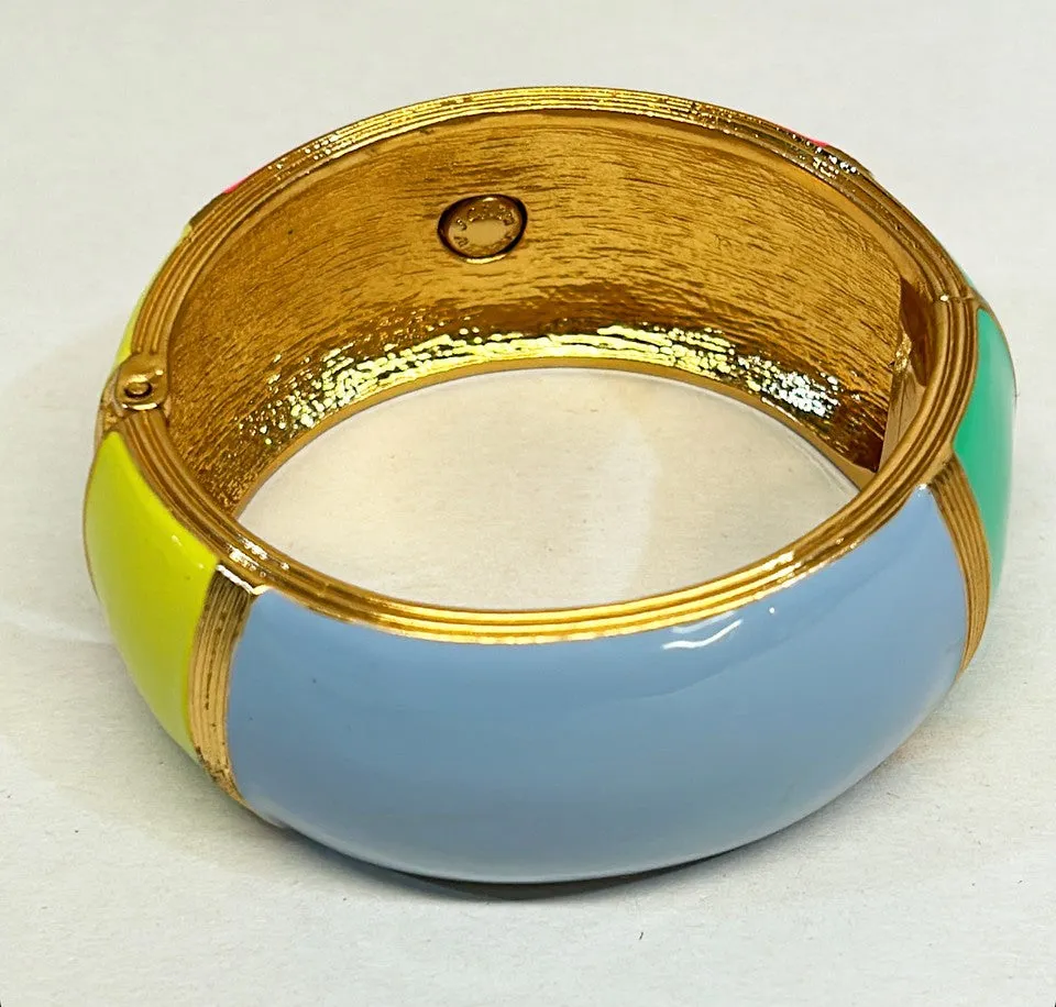 90’s Signed J. Crew large thick bangle statement bracelet.