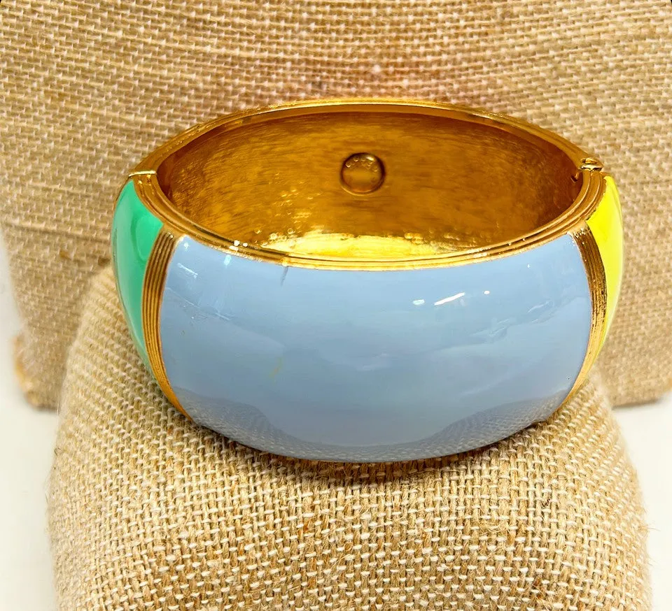 90’s Signed J. Crew large thick bangle statement bracelet.