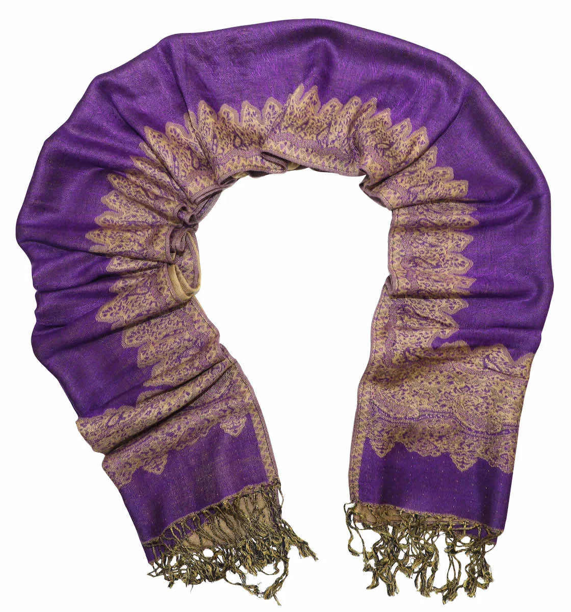 Achillea Purple Border Pashmina Shawl Wrap Scarf