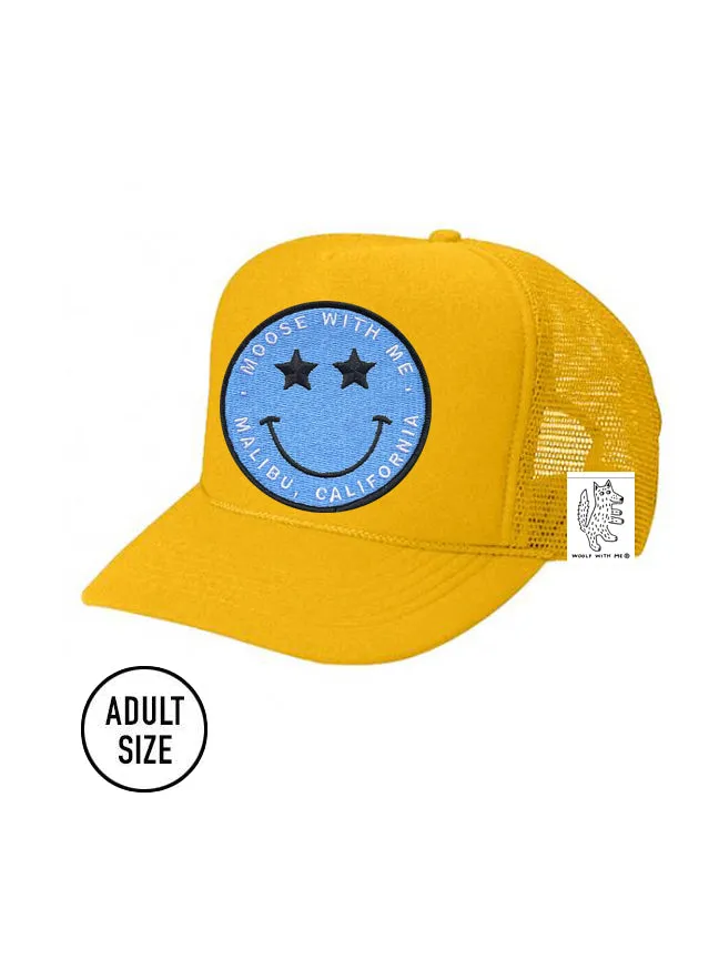 ADULT Trucker Hat with Interchangeable Velcro Patch (Gold)