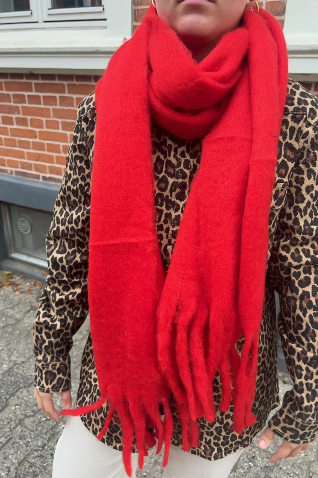 Anobel Copenhagen - Thick Plain Scarf E-71800 - Red