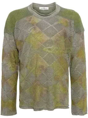 Argyle-Knit Hemp Jumper