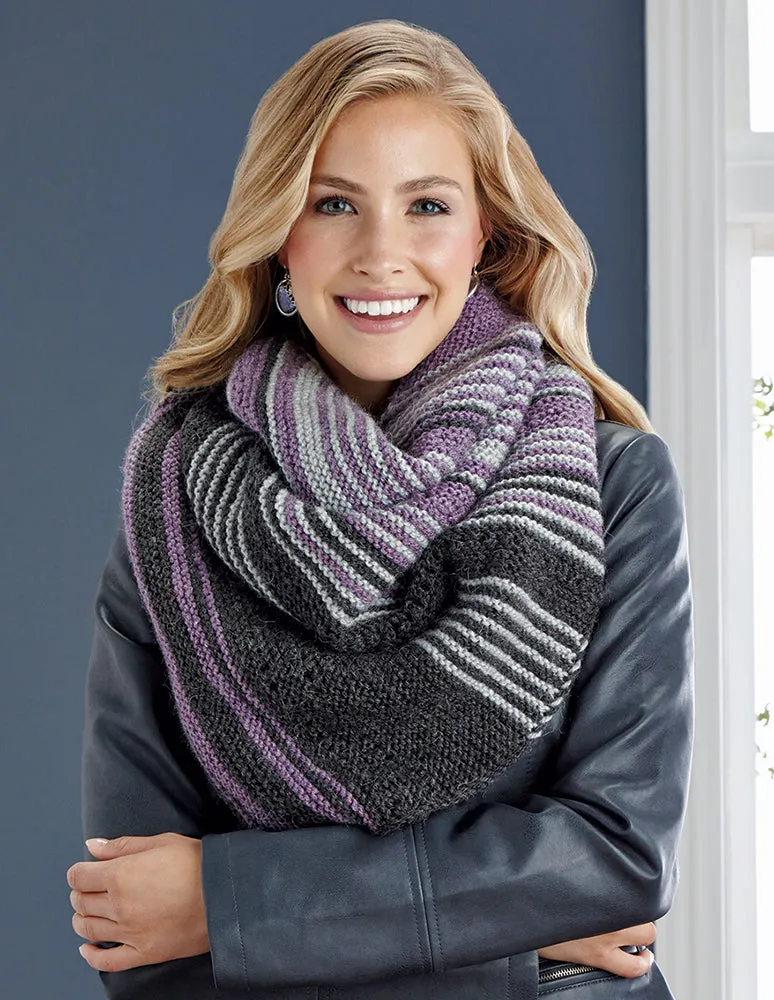 Asymmetrical Striped Shawl Pattern