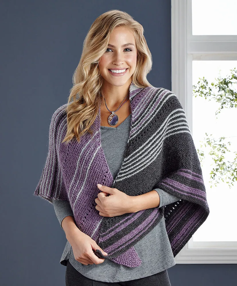 Asymmetrical Striped Shawl Pattern