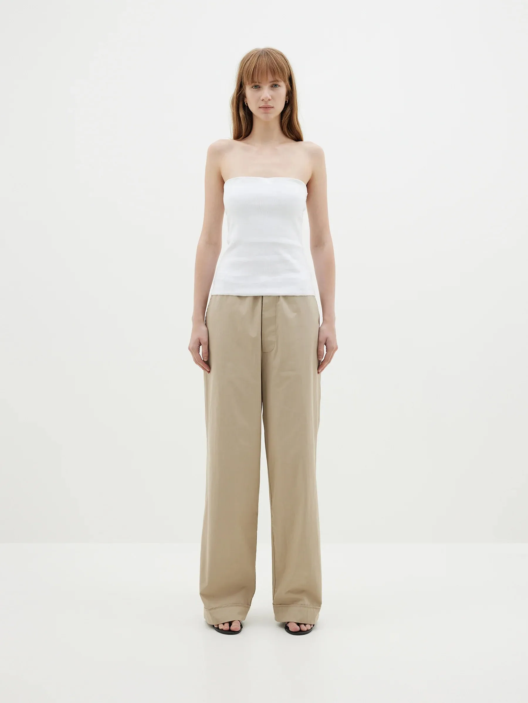 Bassike Cotton Summer Pant - Tan