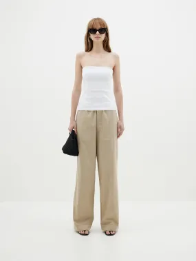 Bassike Cotton Summer Pant - Tan