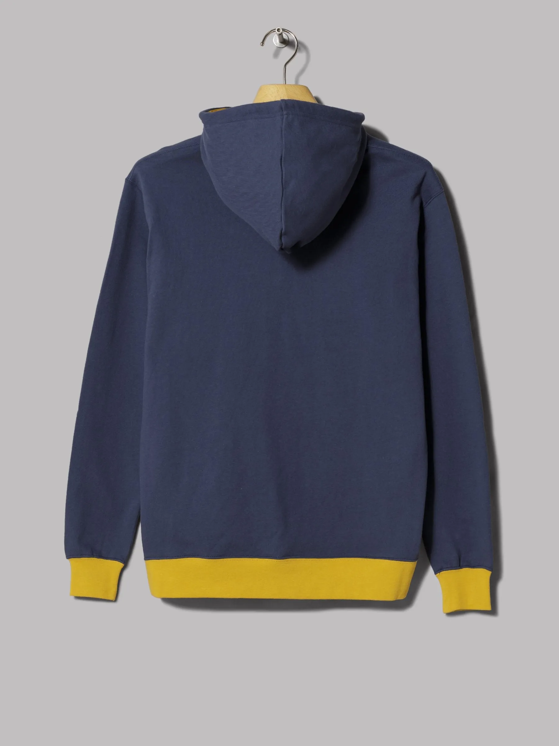 Beams Plus Light Weight Pullover Hoodie (Navy / Mustard)