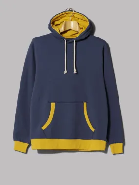 Beams Plus Light Weight Pullover Hoodie (Navy / Mustard)