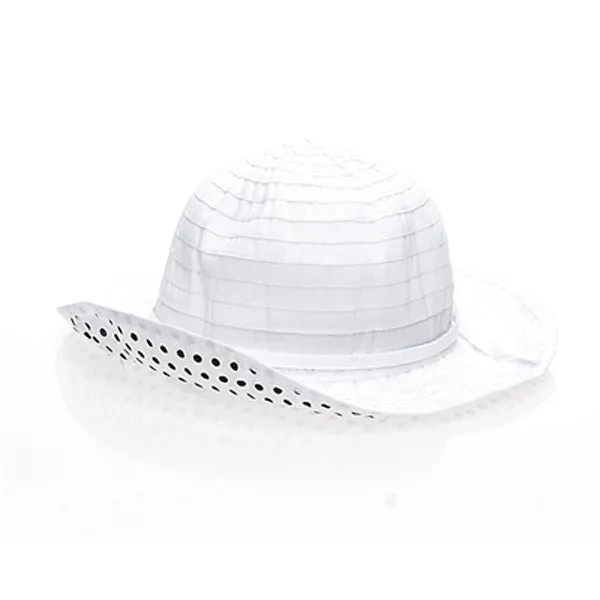 Boardwalk Style - Kids Sun Hat w- Polka Dot Underbrim