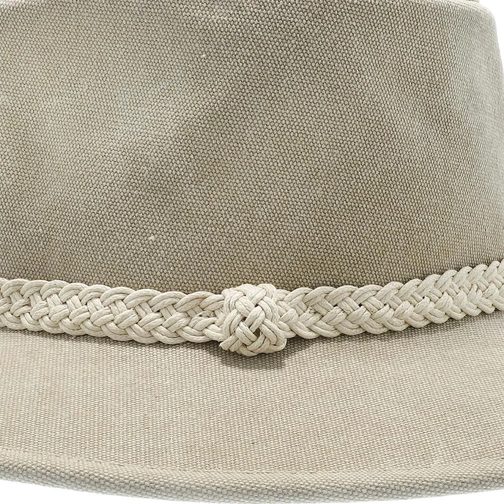 Boatsman Charter - Walrus Hats Tan Canvas Fabric Outback Hat - H7012