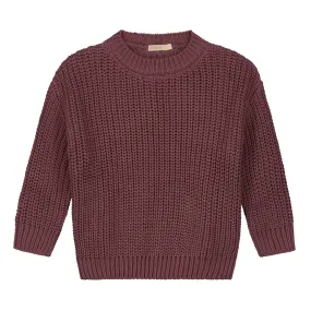 Chunky Knitted Sweater – grape