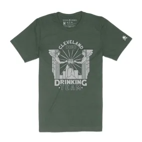 Cleveland Drinking Team - Unisex Crew T-Shirt - Forest Green