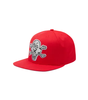 CONES & BONES 6 PANEL CAP - RED