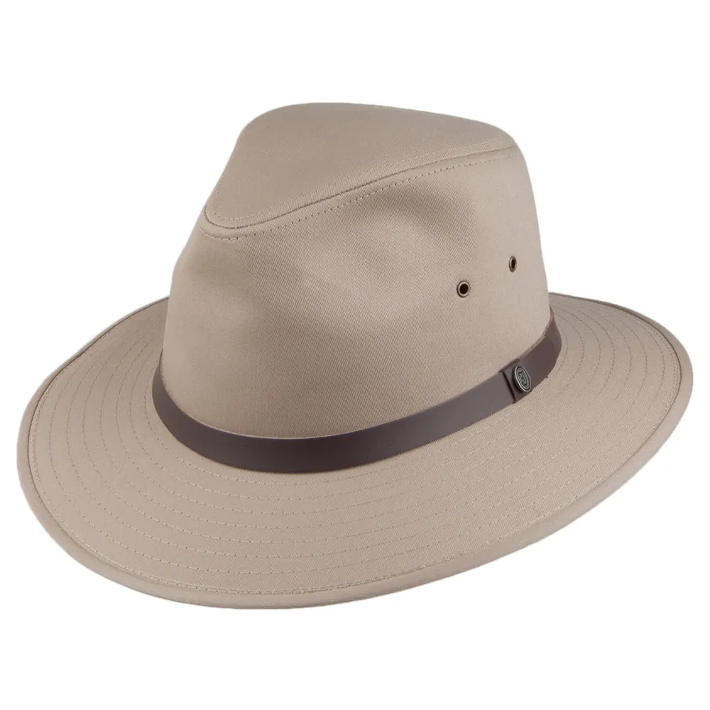 Cotton Safari Fedora Hat - British Tan