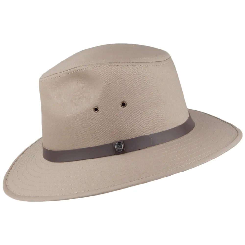 Cotton Safari Fedora Hat - British Tan