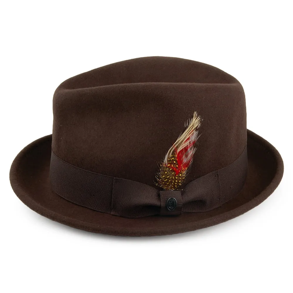 Crushable Blues Trilby Hat Brown Wholesale Pack