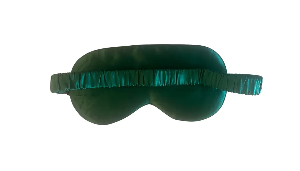 Luxurious Dark Green Pure Silk Sleep Mask