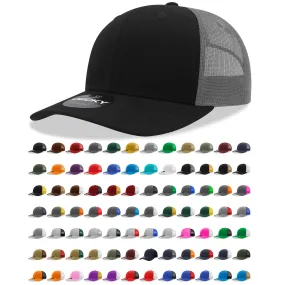 Decky 6021 - Classic Trucker Hat, 6 Panel Mid Profile Trucker Cap (Colors 2 of 2)