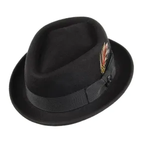 Diamond Crown Pork Pie Hat - Black