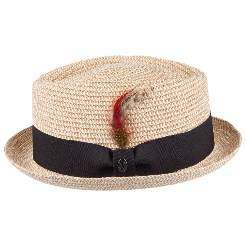 Diamond Crown Toyo Braided Pork Pie Hat - Natural