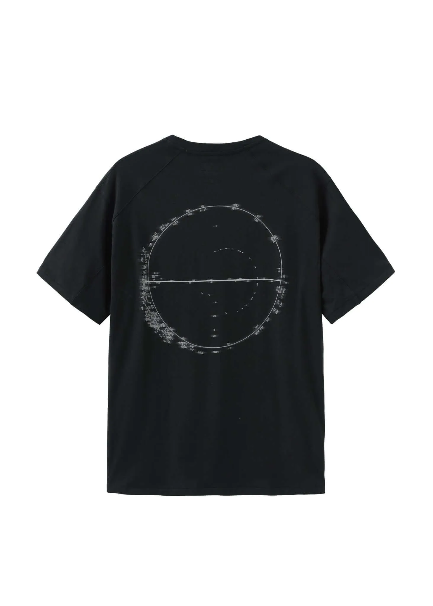 Distorted Coordinate Graphic Printed T-Shirt