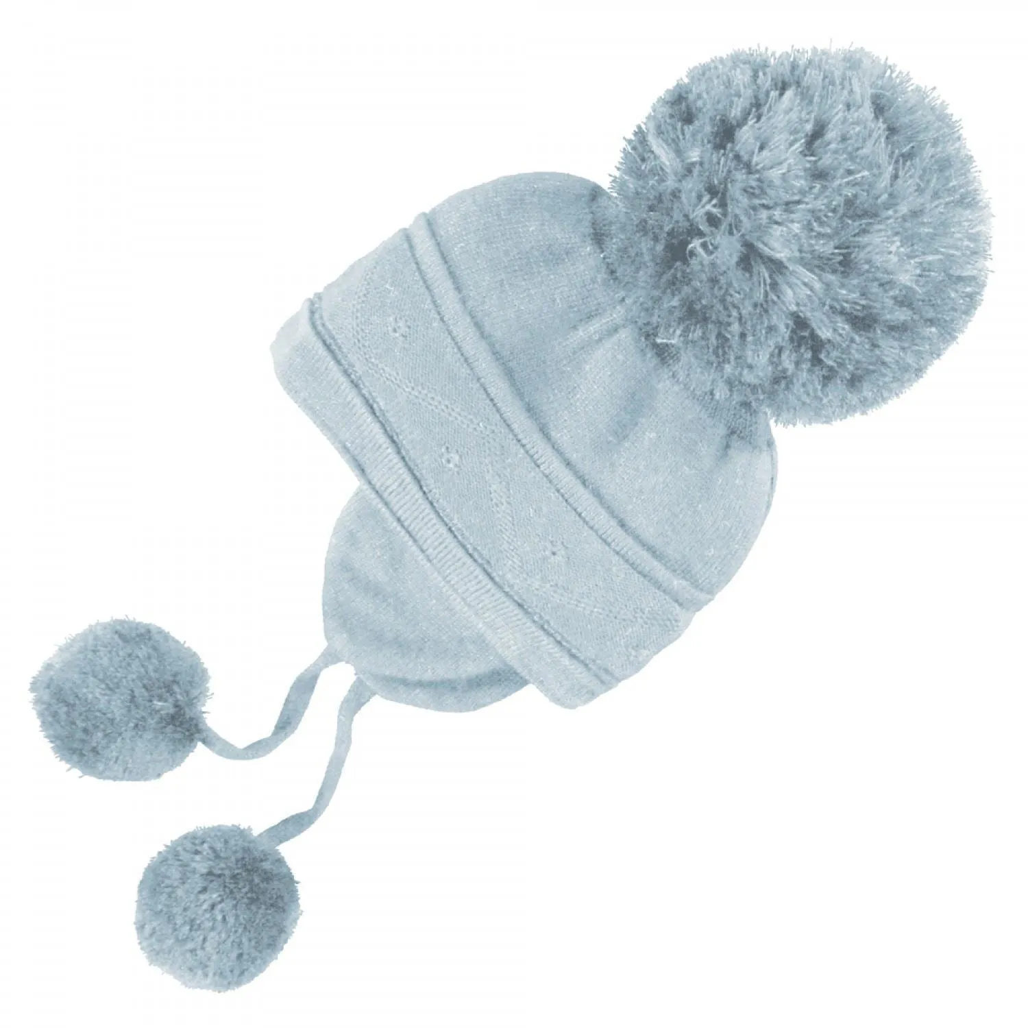 Emile Et Rose Griffin Blue Baby Bobble Hat with Ear Flaps