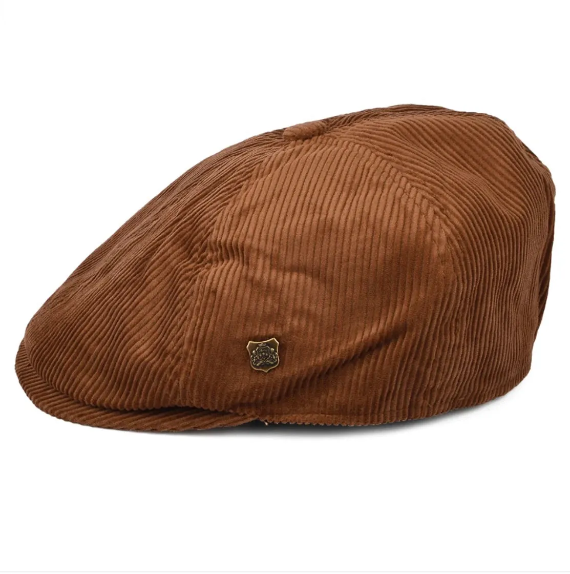 Failsworth - Hudson Cord Cap - 6 panel - Peaky Blinder - Cotton Corduroy - Toffee