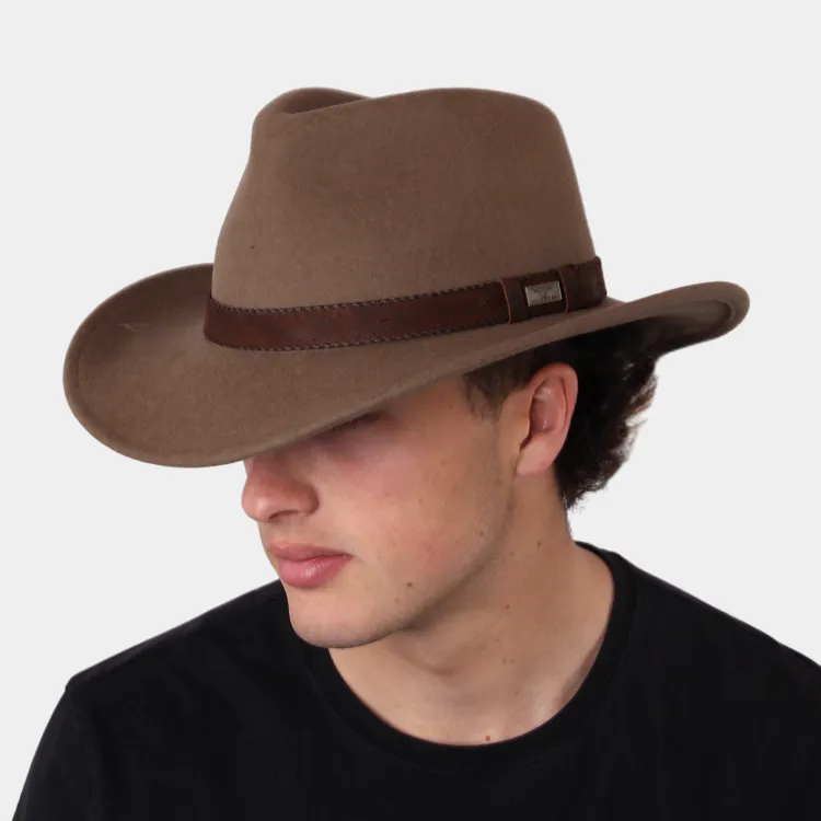 Flinders Buck Wool Felt Outback - Tan