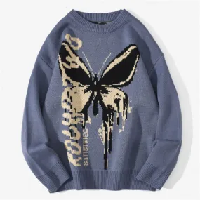 Gothic Butterfly Knitted Sweater