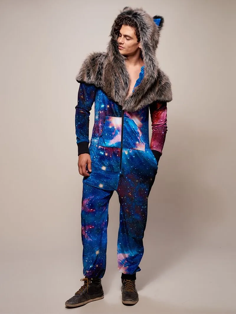 Grey Wolf Galaxy Onesie SpiritHood