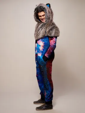 Grey Wolf Galaxy Onesie SpiritHood