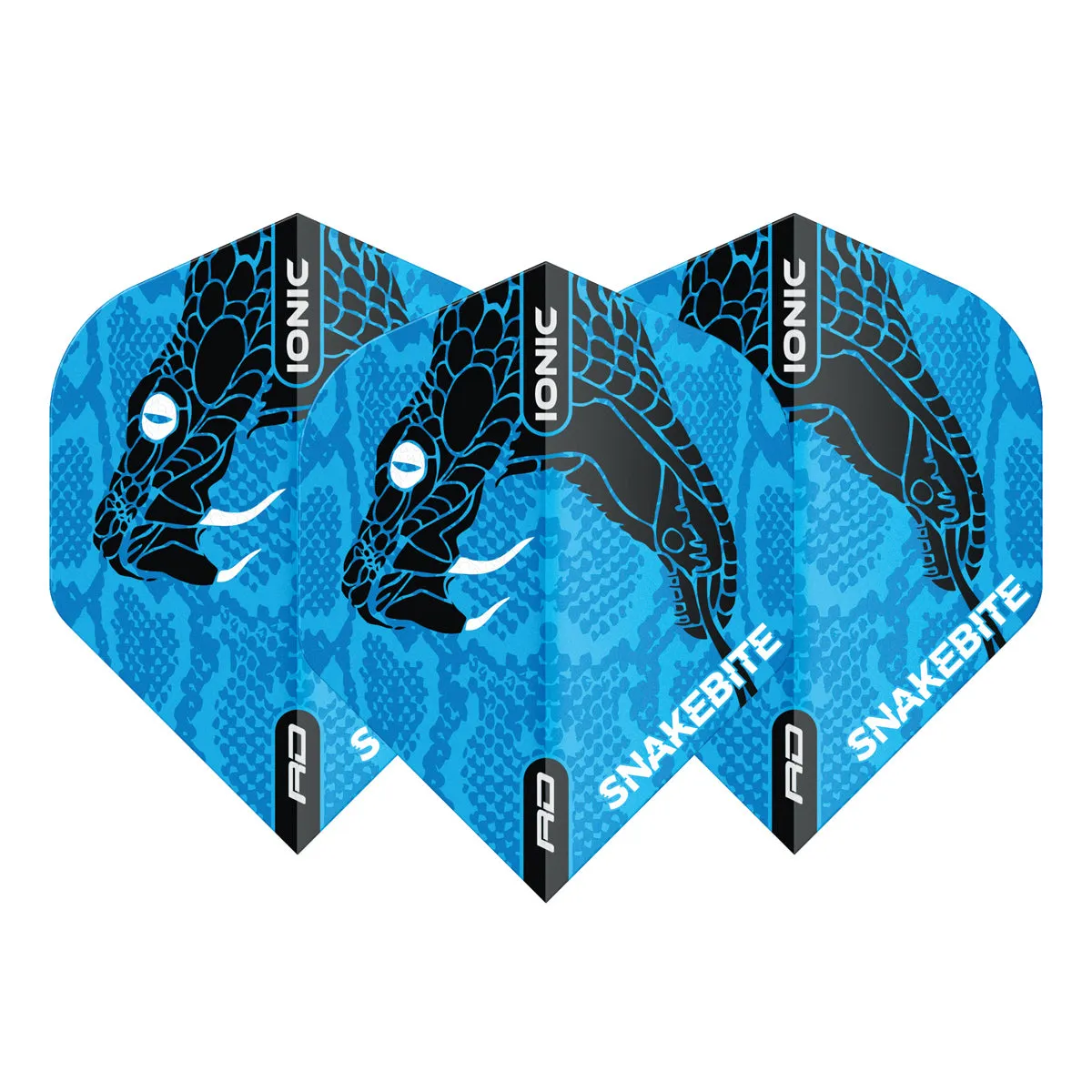 Hardcore Ionic Snakebite Blue Head Standard Dart Flights by Red Dragon