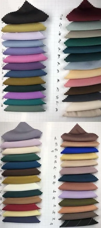 High Quality Satin Colour Chart