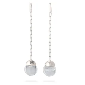 IN VOGUE EARRINGS LONG THICK CHAIN - SILVER