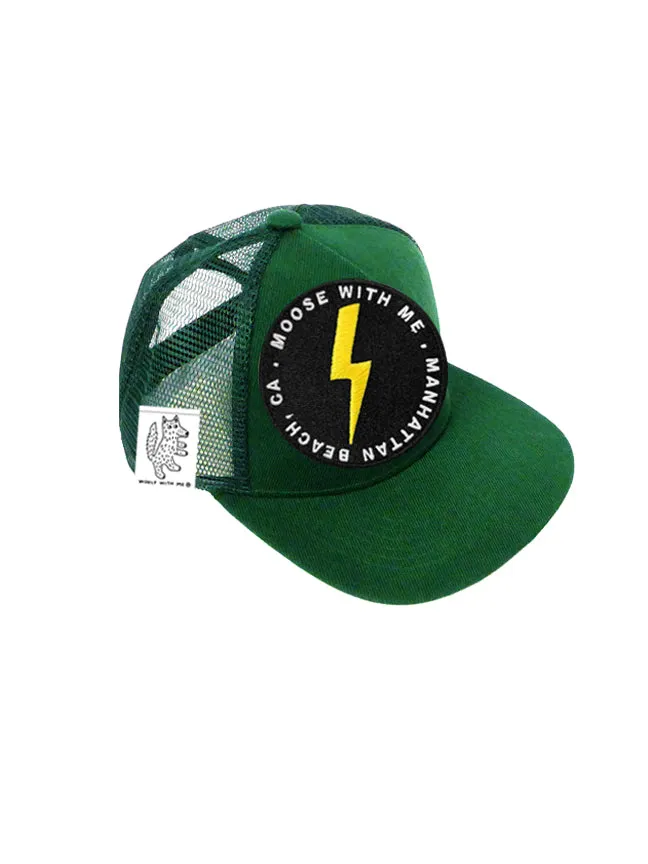 INFANT Trucker Hat with Interchangeable Velcro Patch (Hunter Green)