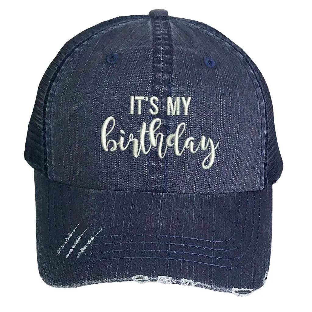 It's My Birthday Washed Trucker Hat