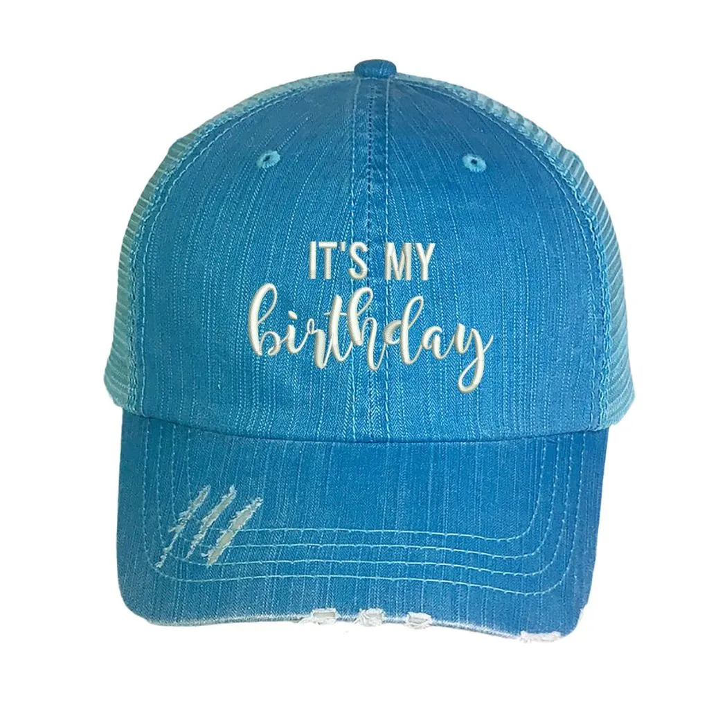 It's My Birthday Washed Trucker Hat