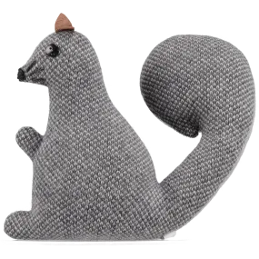 Knitted Grey Squirrel With Lavender