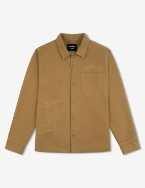 Koi Stitched Overshirt - Camel